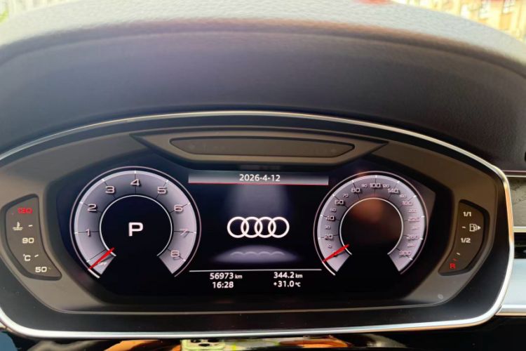 Used Audi A8 2019 Plus A8L 50 TFSI quattro Comfort Model Odometer Close Up