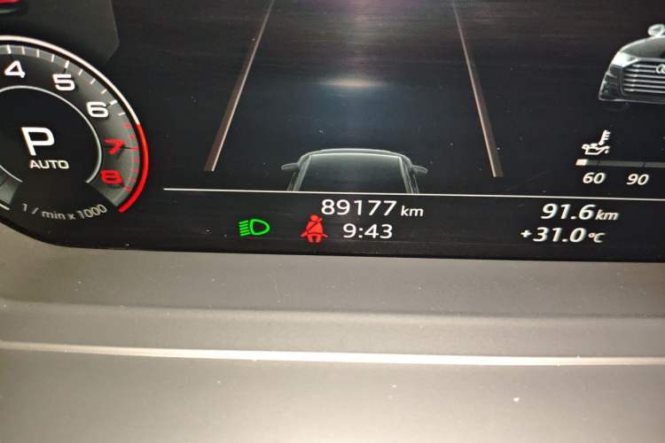 Used Audi A8 2019 A8L 50 TFSI quattro Luxury Model Odometer Close Up