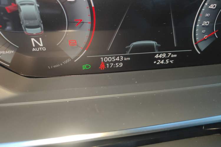 Used Audi A8 2019 Plus A8L 50 TFSI quattro Comfort Model Odometer Close Up