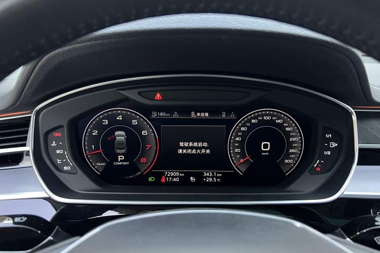 Used Audi A8 2019 Plus A8L 50 TFSI quattro Comfort Model Odometer Close Up