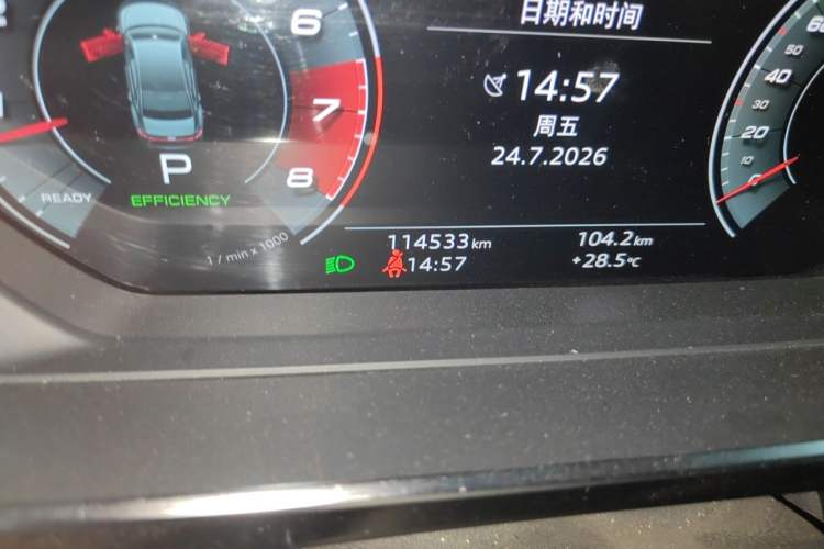 Used Audi A8 2021 A8L 50 TFSI quattro Comfort Model Odometer Close Up