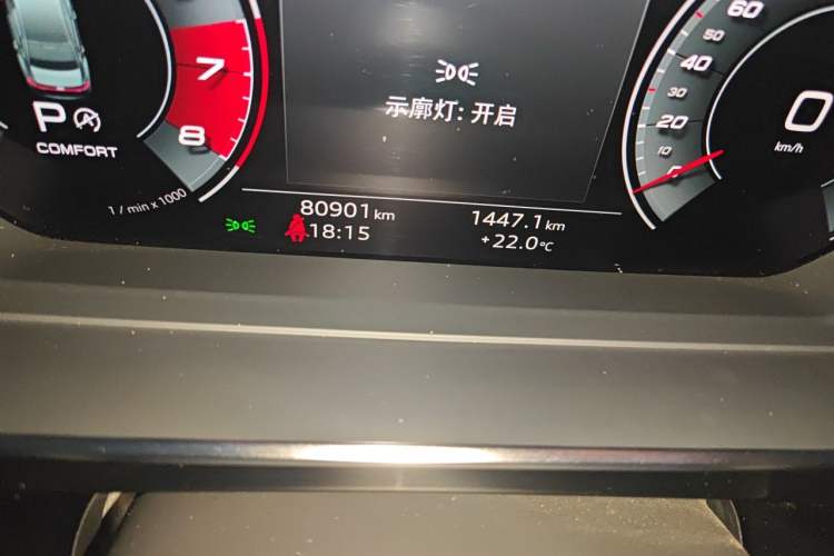 Used Audi A8 2021 A8L 50 TFSI quattro Comfort Model Odometer Close Up
