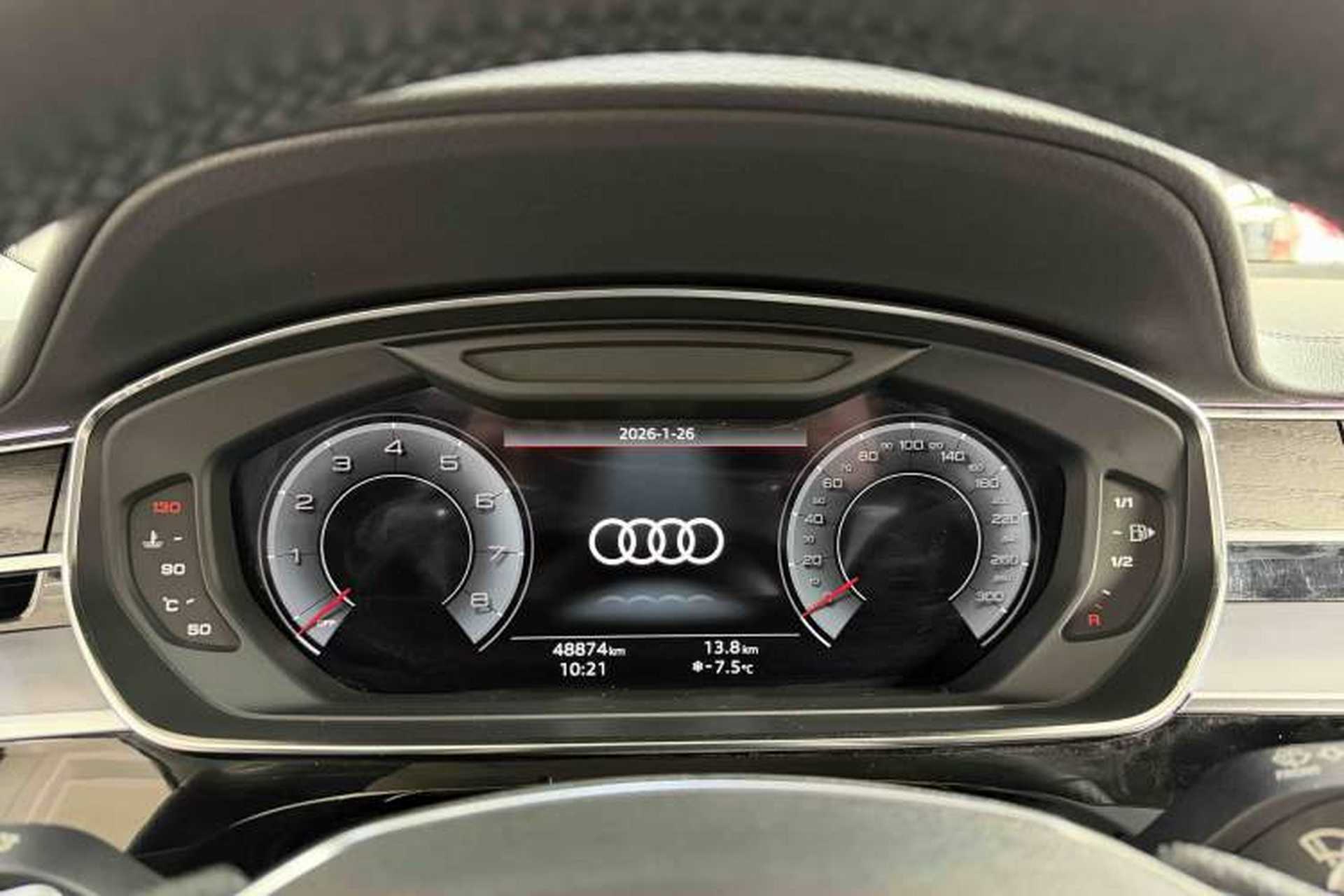 Used Audi A8 2021 A8L 50 TFSI quattro Comfort Model Odometer Close Up