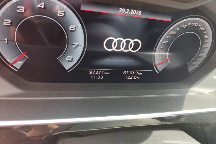 Used Audi A8 2021 A8L 50 TFSI quattro Comfort Model Odometer Close Up