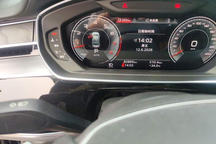 Used Audi A8 2021 A8L 50 TFSI quattro Comfort Model Odometer Close Up