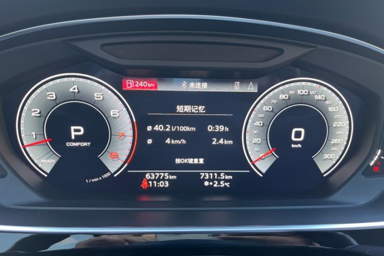 Used Audi A8 2021 A8L 55 TFSI quattro Luxury Model Odometer Close Up