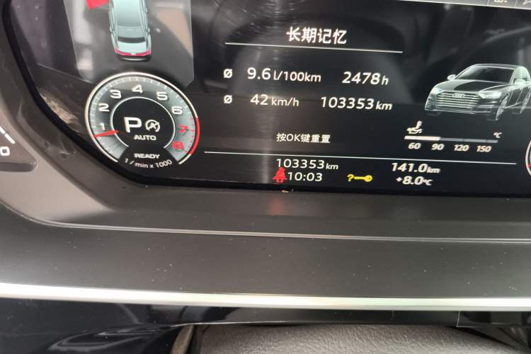 Used Audi A8 2022 A8L 50 TFSI quattro Comfort Edition Collector's Model Odometer Close Up