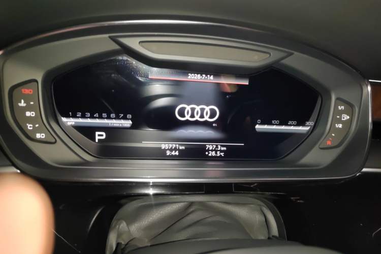 Used Audi A8  Odometer Close Up