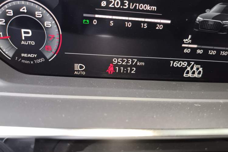 Used Audi A8 2024 A8L 45 TFSI quattro Luxury Model Odometer Close Up