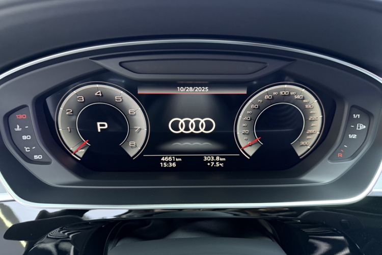 Used Audi A8 2025 A8L 55 TFSI quattro Flagship Model Odometer Close Up