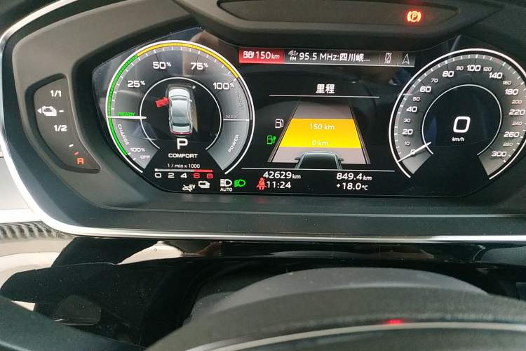 Used Audi A8 New Energy 2021 A8L 60 TFSIe quattro Odometer Close Up