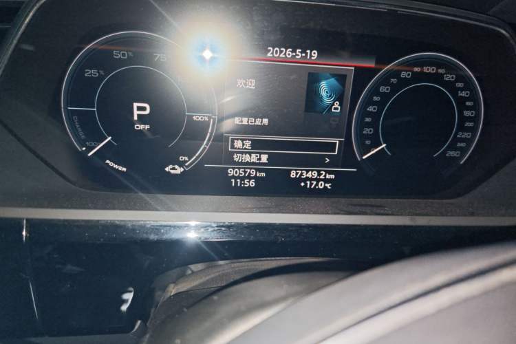 Used Audi e-tron 2019 55 quattro Technology Edition Odometer Close Up
