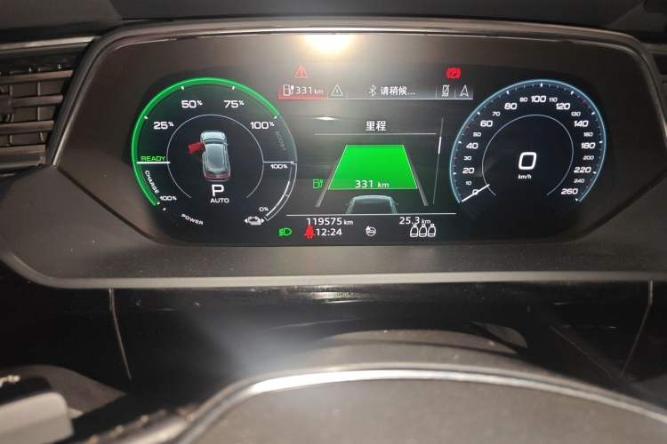 Used Audi e-tron 2019 55 quattro Fashion Edition Odometer Close Up