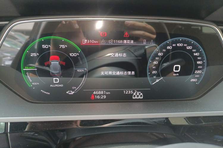 Used Audi e-tron  Odometer Close Up