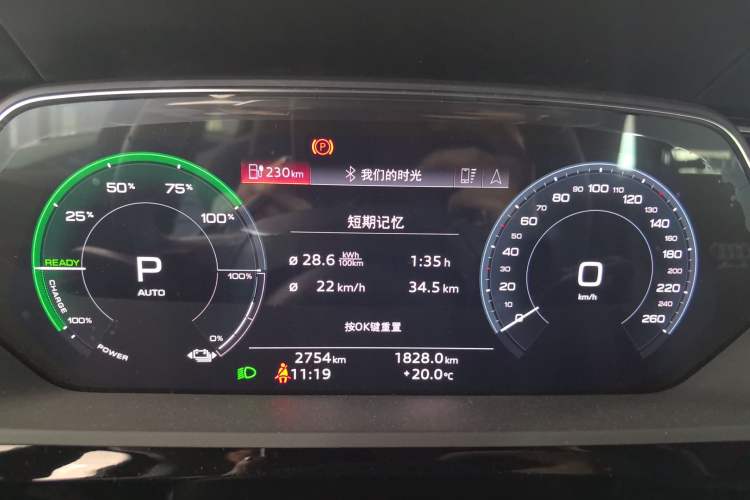 Used Audi e-tron 2021 50 quattro Luxury Edition Odometer Close Up