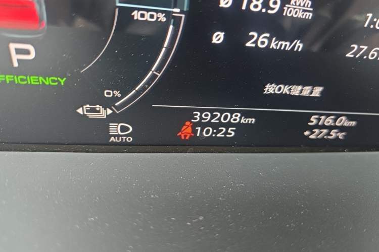 Used Audi e-tron 2021 50 quattro Prestige Edition Odometer Close Up