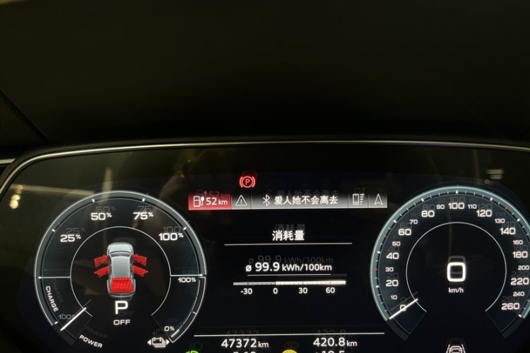 Used Audi e-tron 2021 50 quattro Prestige Edition Odometer Close Up