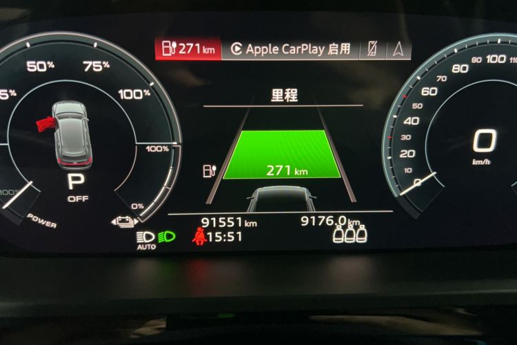 Used Audi e-tron 2021 50 quattro Prestige Edition Odometer Close Up