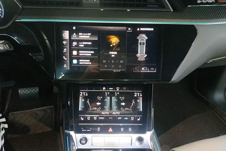 Used Audi e-tron 2021 50 quattro Prestige Edition Audio And AC Panel
