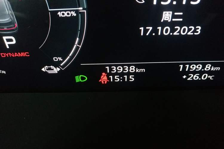 Used Audi e-tron 2021 50 quattro Prestige Edition Odometer Close Up