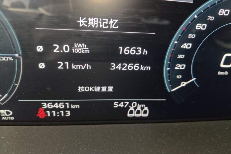 Used Audi e-tron 2021 50 quattro Prestige Edition Odometer Close Up