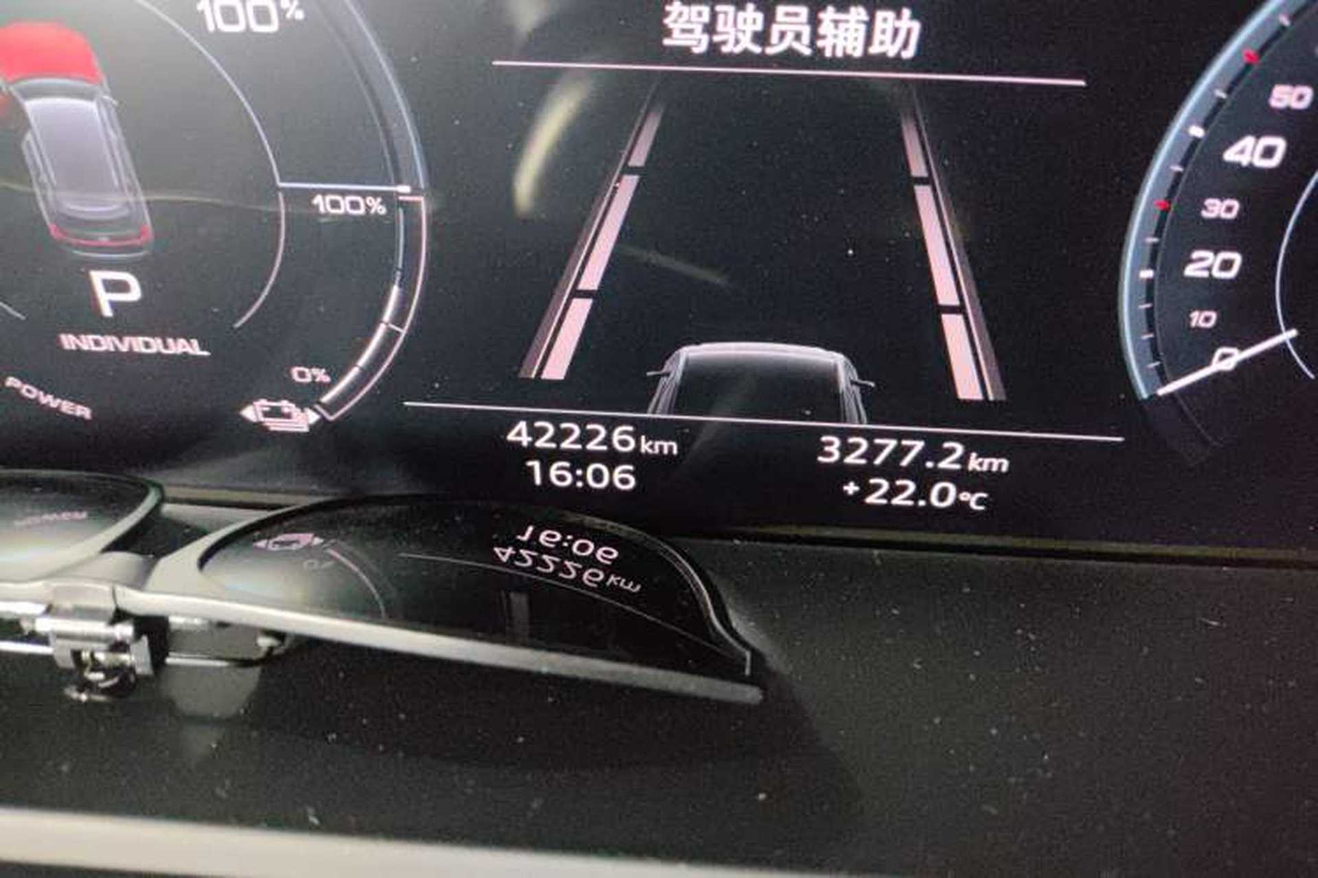 Used Audi e-tron 2021 50 quattro Prestige Edition Odometer Close Up