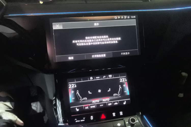 Used Audi e-tron 2022 Sportback 55 quattro Limited Edition Audio And AC Panel