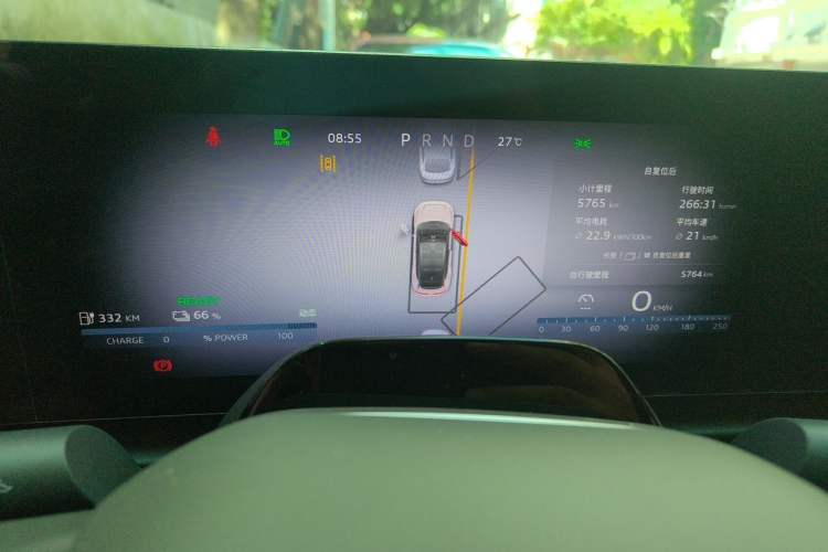Used Audi E5 Sportback 2026 Pioneer Model Odometer Close Up
