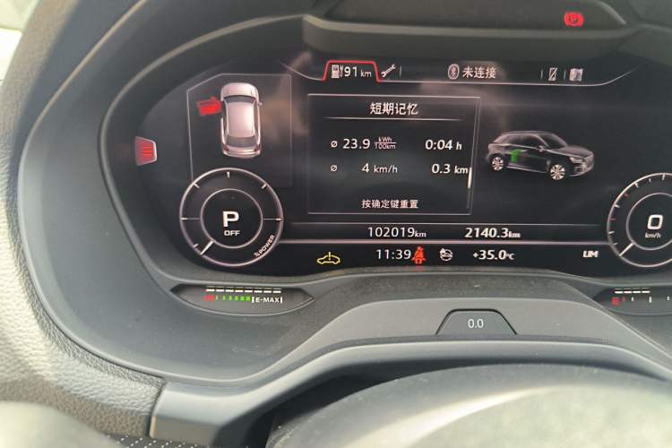 Used Audi Q2L e-tron 2019 Q2L e-tron Pure Electric Smart Enjoyment Model Odometer Close Up