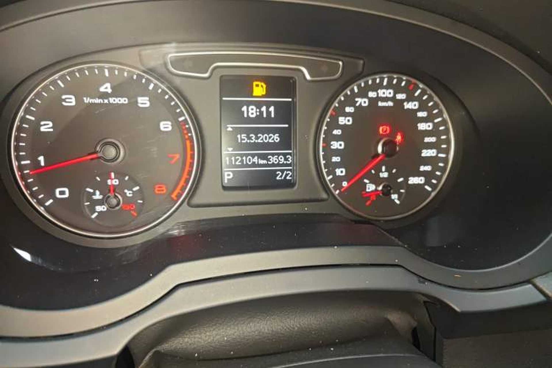 Used Audi Q3 2013 35 TFSI Comfort Model Odometer Close Up