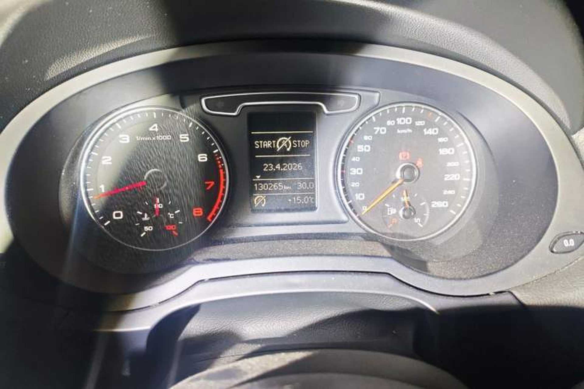 Used Audi Q3 2013 35 TFSI Comfort Model Odometer Close Up