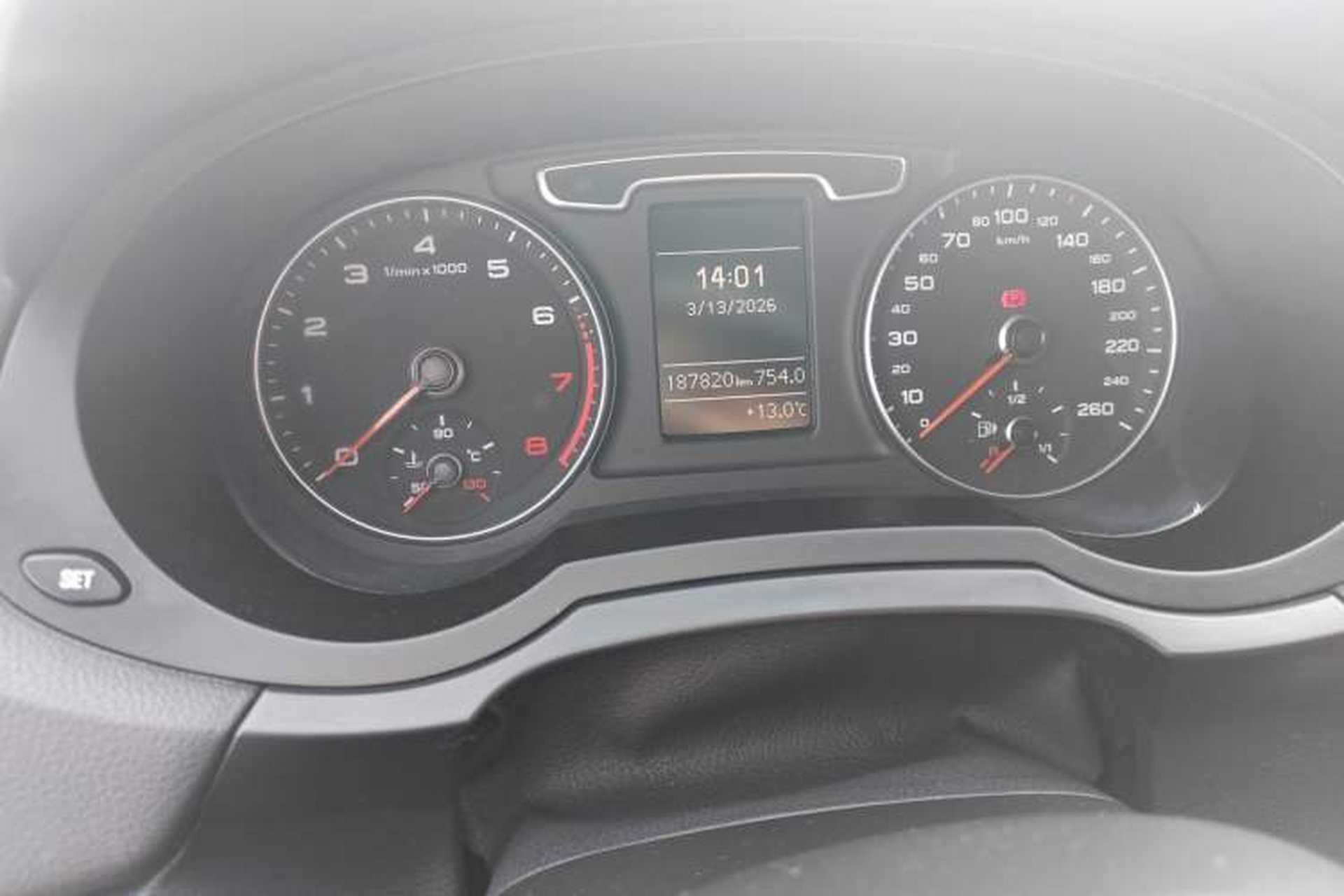 Used Audi Q3 2013 35 TFSI Comfort Model Odometer Close Up