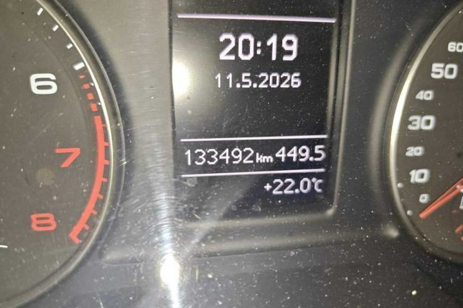 Used Audi Q3 2013 35 TFSI Comfort Model Odometer Close Up