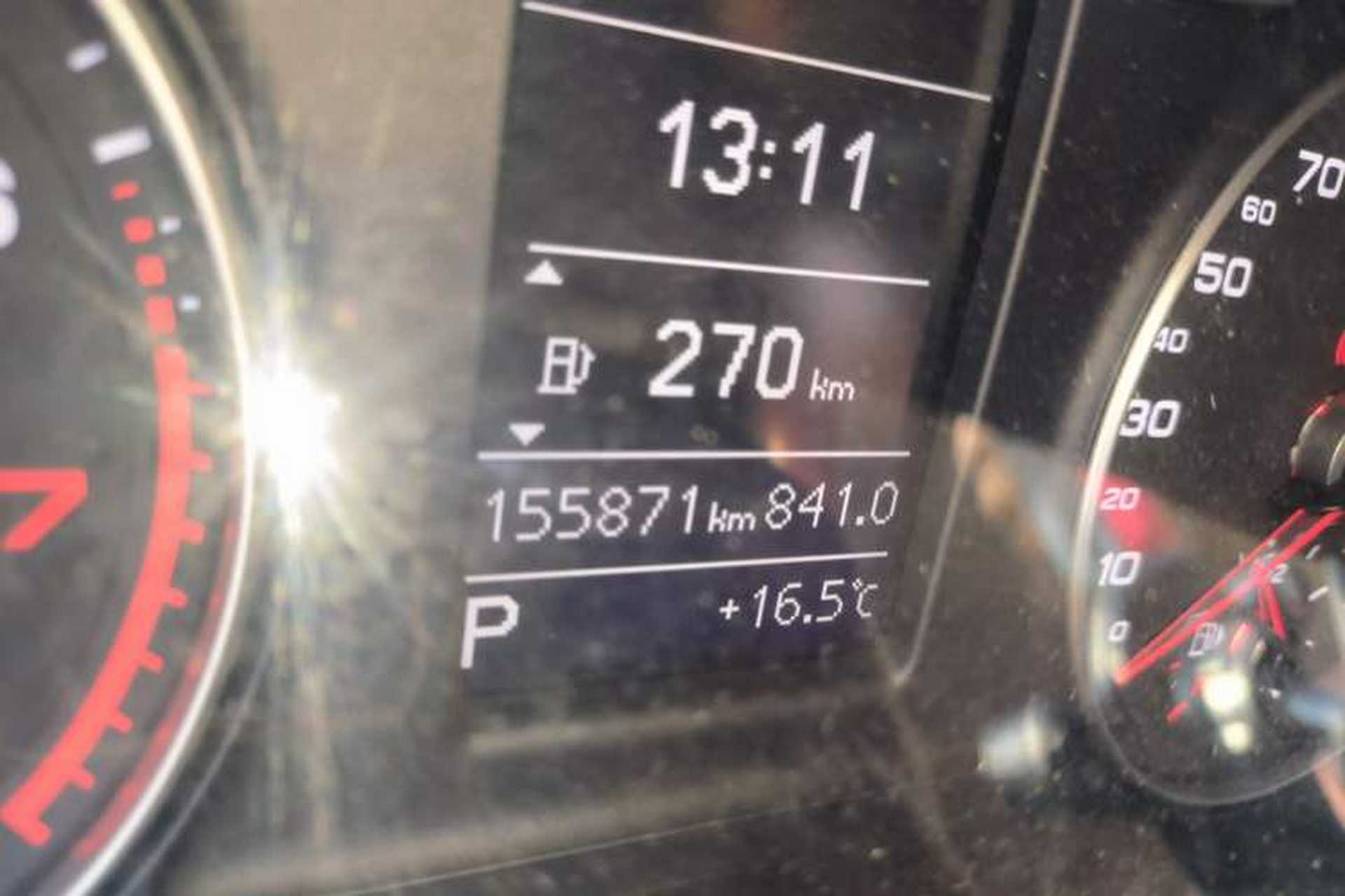 Used Audi Q3 2015 35 TFSI Comfort Model Odometer Close Up