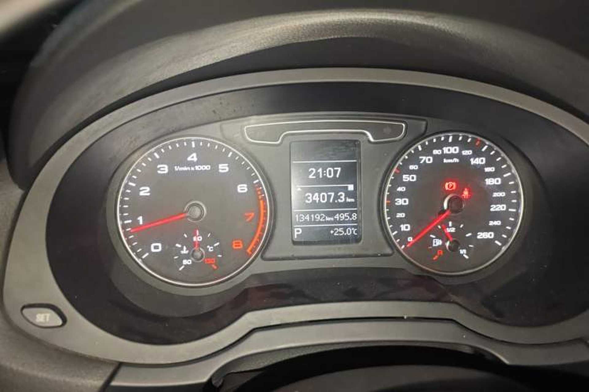 Used Audi Q3 2015 30 TFSI Comfort Model Odometer Close Up
