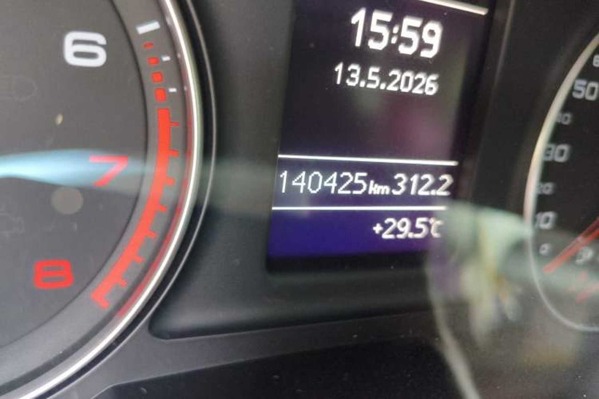 Used Audi Q3 2015 30 TFSI Standard Model Odometer Close Up