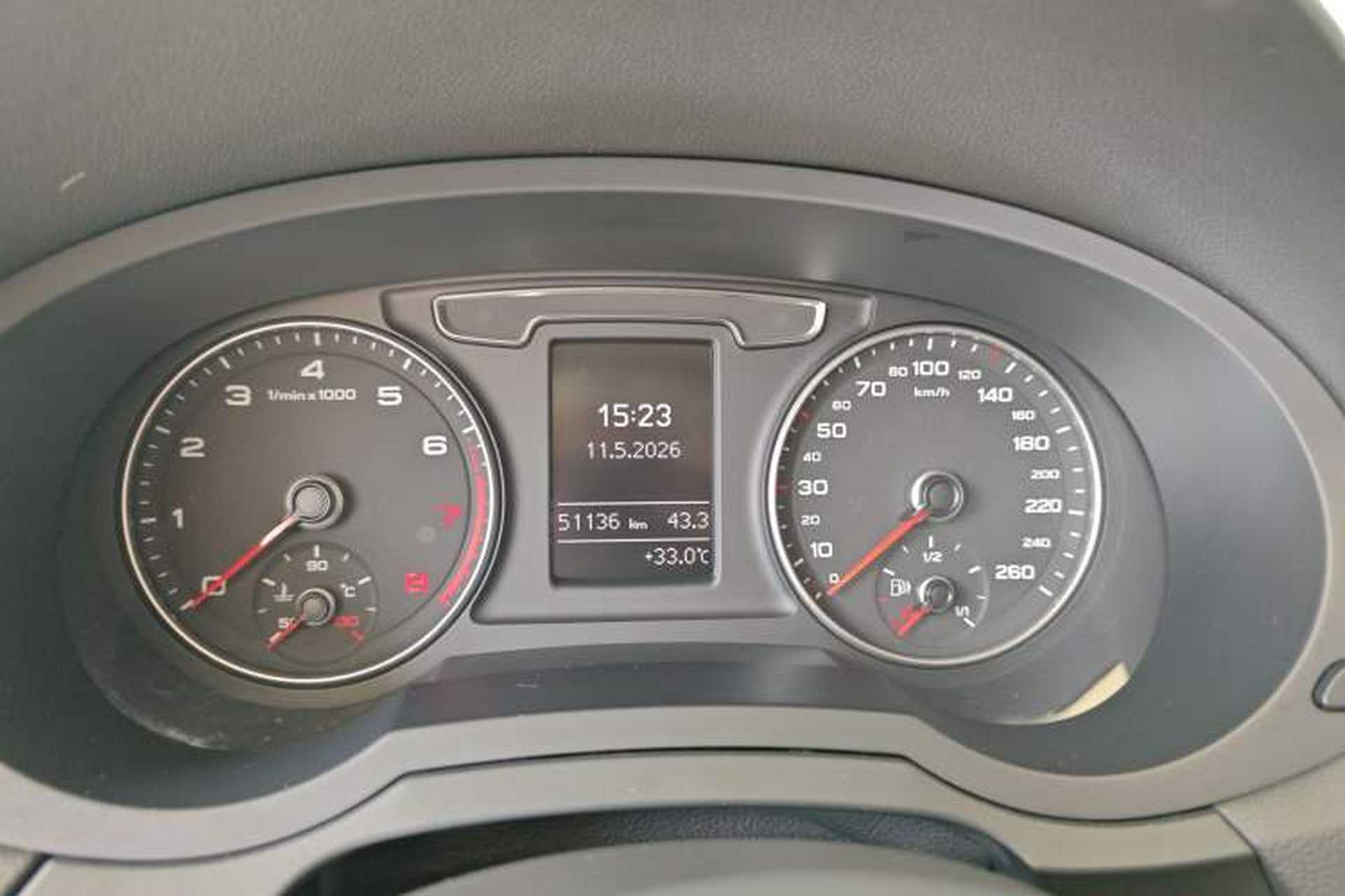 Used Audi Q3 2016 30 TFSI Fashion Model Odometer Close Up