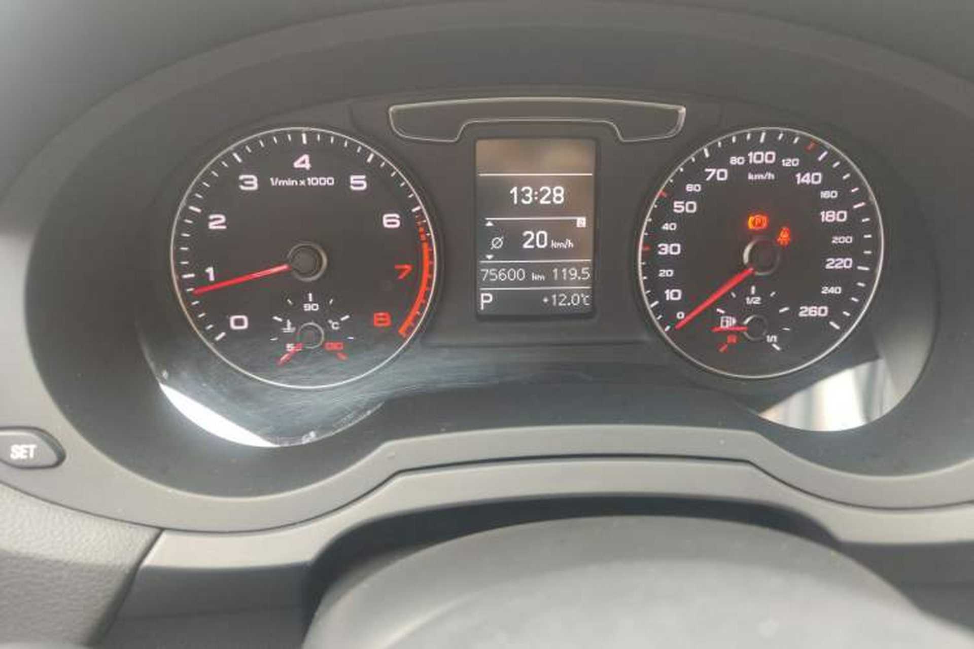 Used Audi Q3 2016 30 TFSI Fashion Model Odometer Close Up
