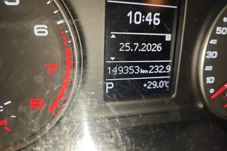 Used Audi Q3 2016 30 TFSI Standard Model Odometer Close Up