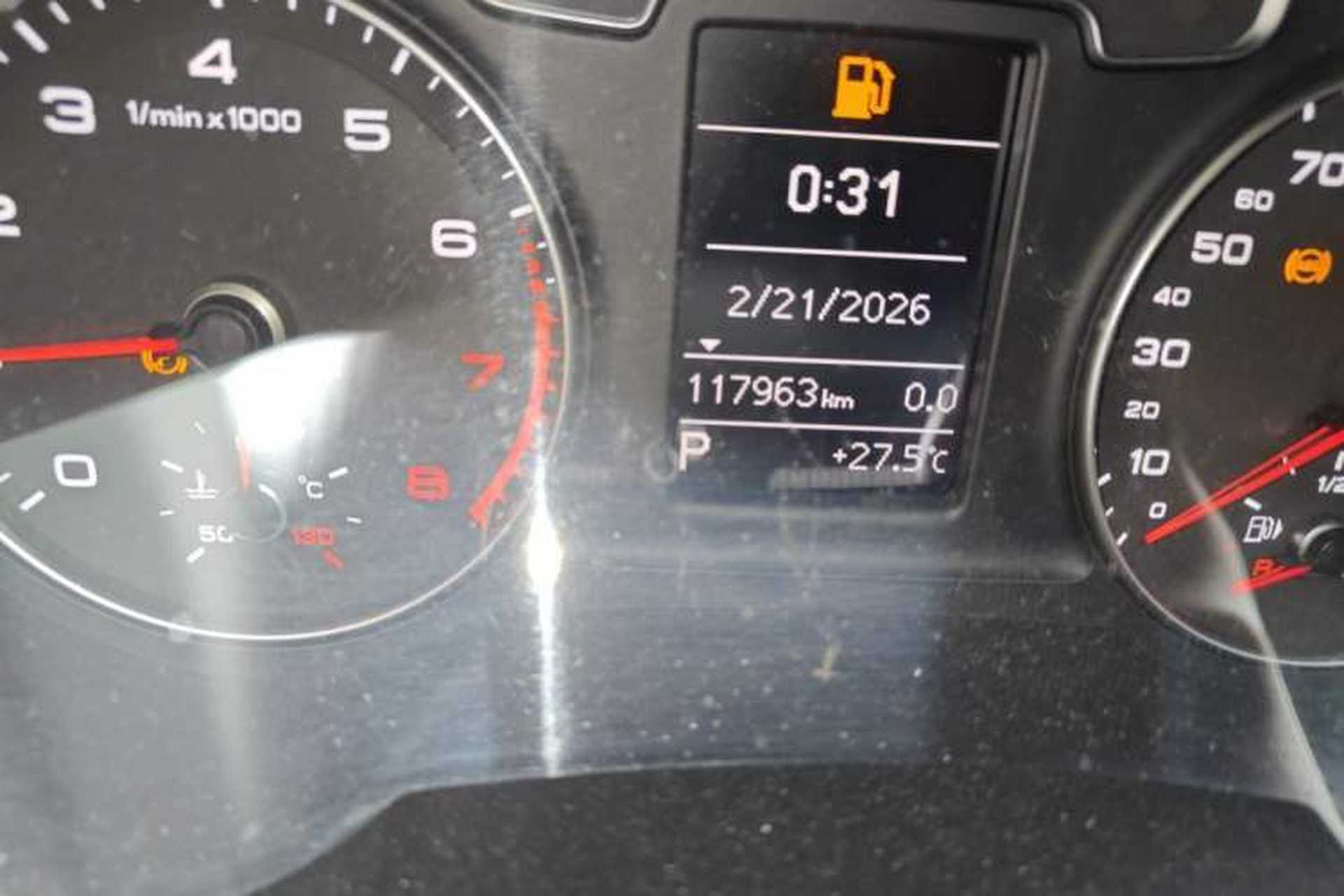Used Audi Q3 2016 30 TFSI Fashion Model Odometer Close Up