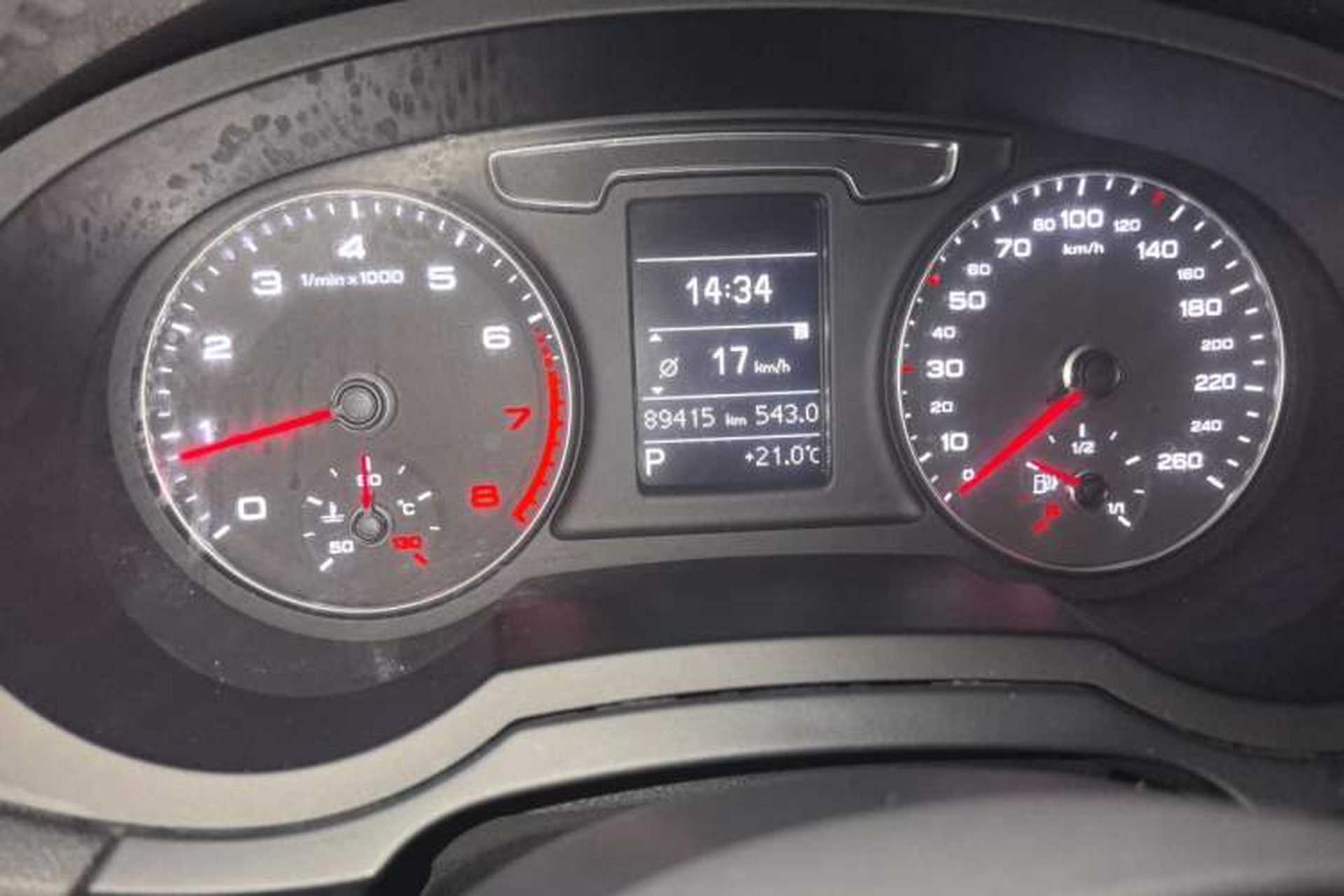 Used Audi Q3 2016 30 TFSI Fashion Model Odometer Close Up