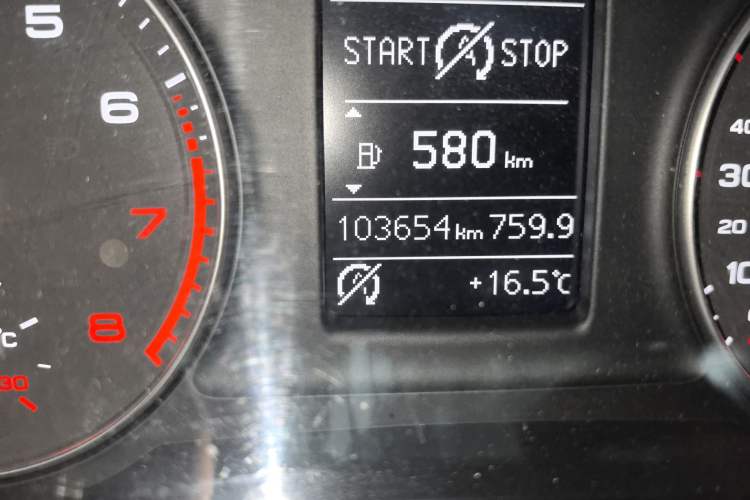 Used Audi Q3 2016 30 TFSI Fashion Model Odometer Close Up