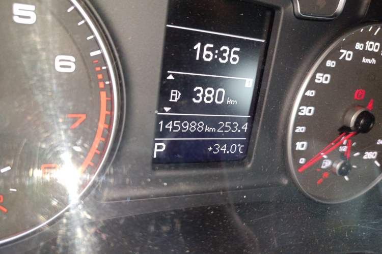 Used Audi Q3 2017 30 TFSI Standard Model Odometer Close Up