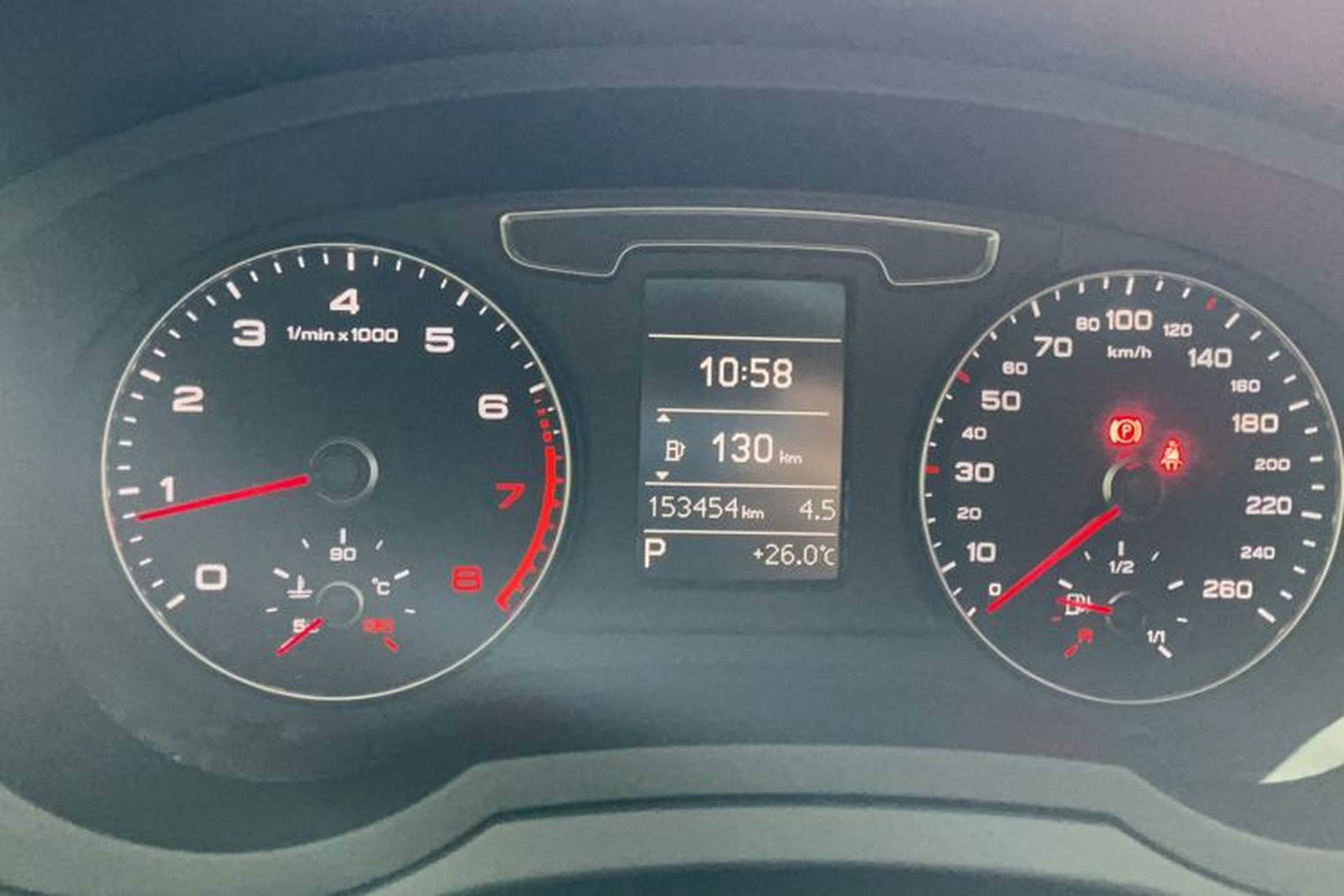 Used Audi Q3 2017 35 TFSI Fashion Model Odometer Close Up