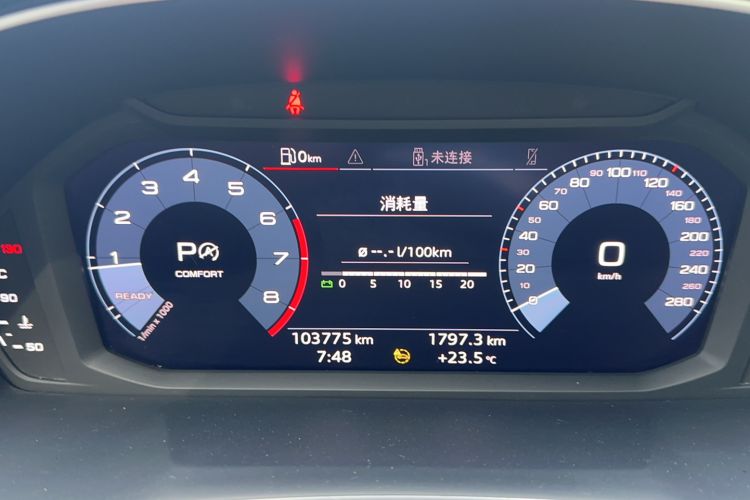 Used Audi Q3 2021 40 TFSI Fashion Dynamic Model Odometer Close Up