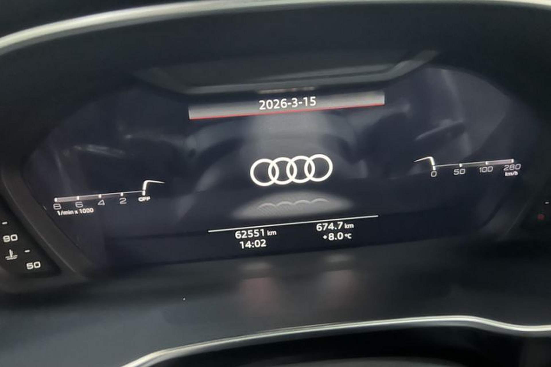 Used Audi Q3 2022 40 TFSI RS Package Performance Model Odometer Close Up