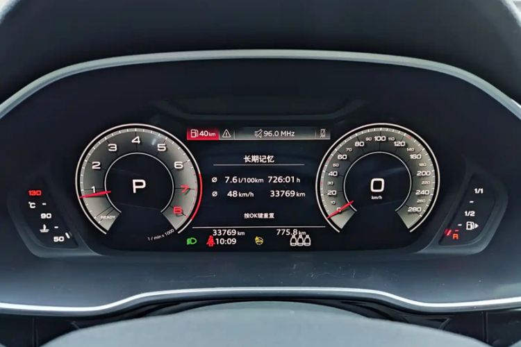 Used Audi Q3 2022 35 TFSI Fashionable and Elegant Model Odometer Close Up