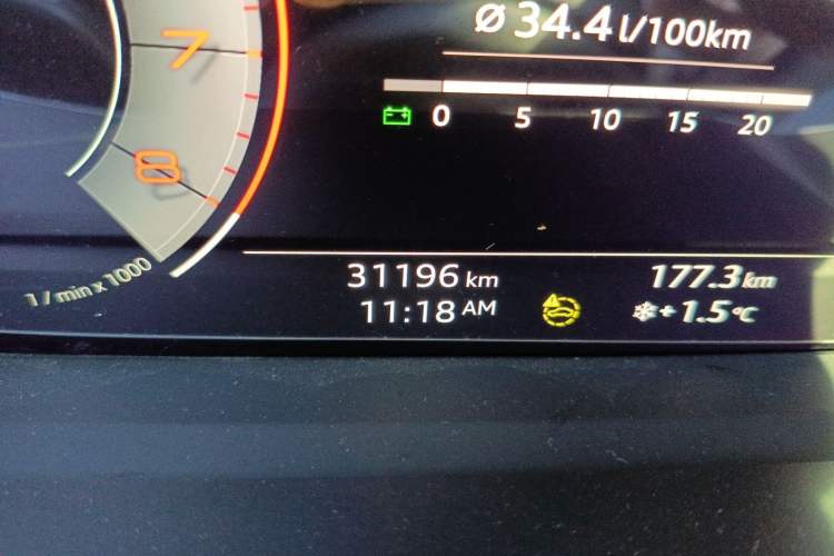 Used Audi Q3 Sportback 2022 40 TFSI Fashion Model Odometer Close Up