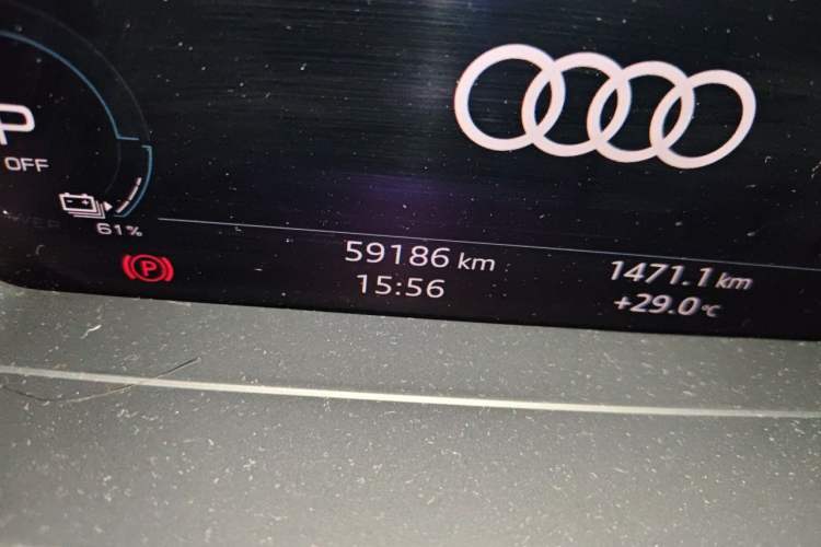 Used Audi Q4 e-tron 2022 40 e-tron First Edition Odometer Close Up