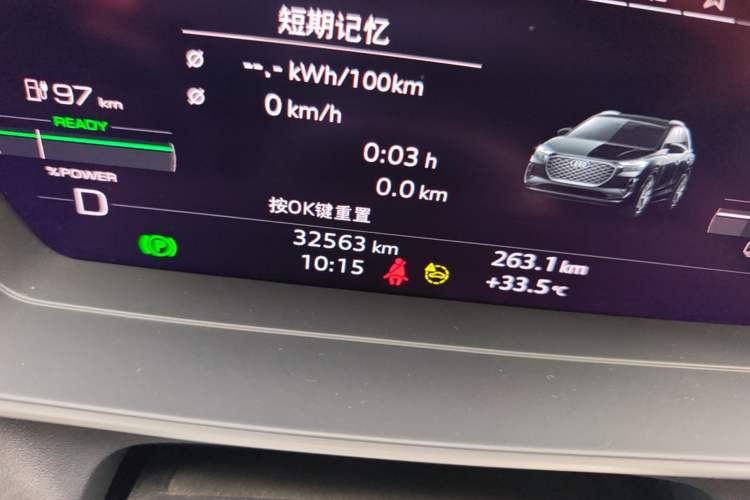 Used Audi Q4 e-tron 2022 40 e-tron Adventure Edition Odometer Close Up